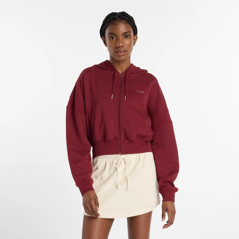 Bluza damska New Balance WJ51506MHB - bordowa