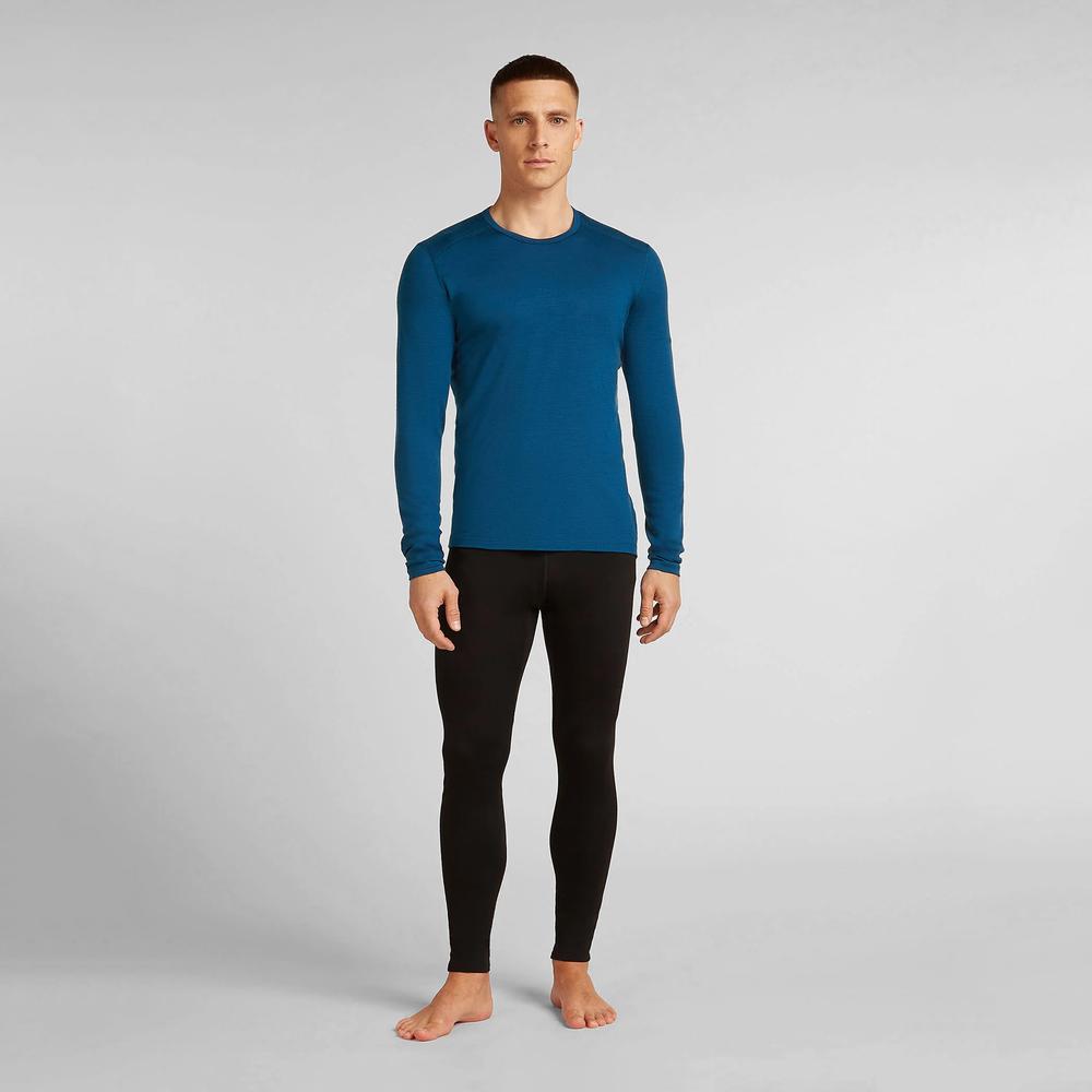 Koszulka męska Icebreaker Merino 200 Oasis 1043650GP1 - niebieska