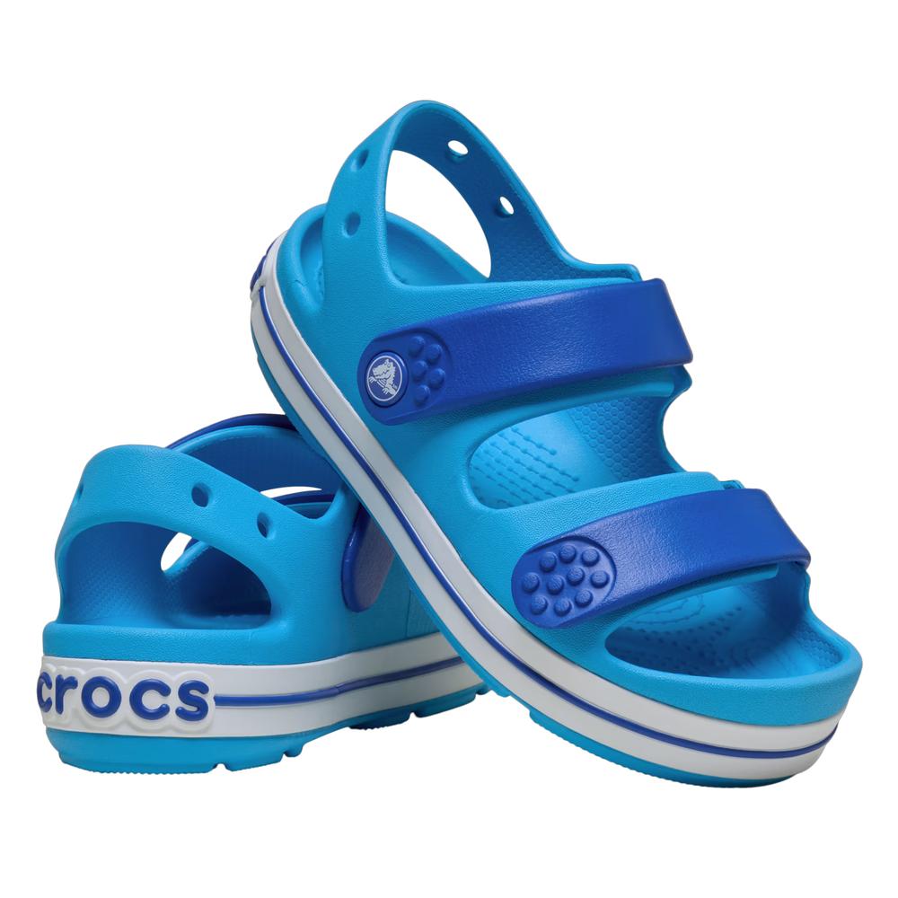 Sandały dziecięce Crocs Crocband Cruiser Sandal 209423-4MO - niebieskie