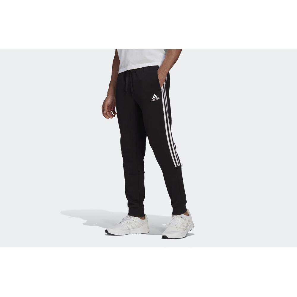 adidas Essentials Fleece Tapered Cuff 3-Stripes Pants > GK8967