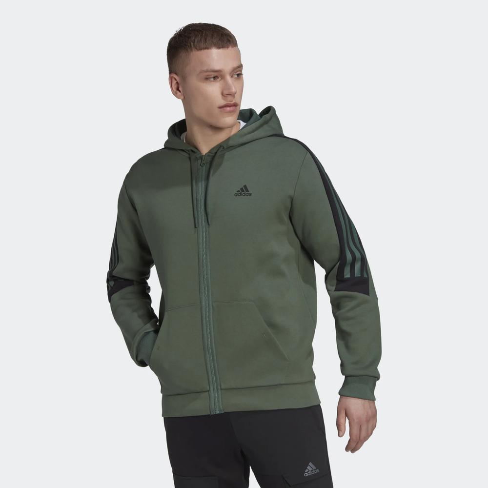 Bluza adidas Future Icons 3-Stripes Full-Zip HC5841 - zielona