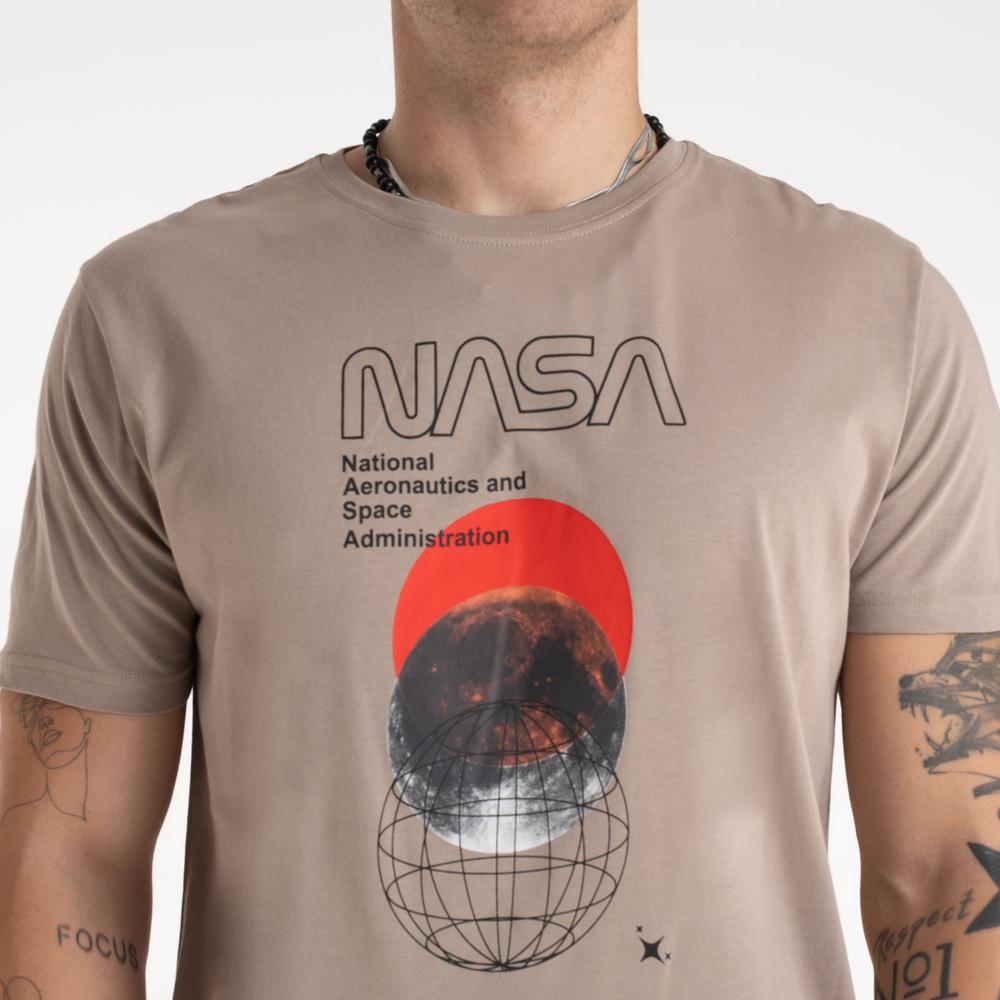 Koszulka Alpha Industries Nasa Orbit 146510679 - beżowa