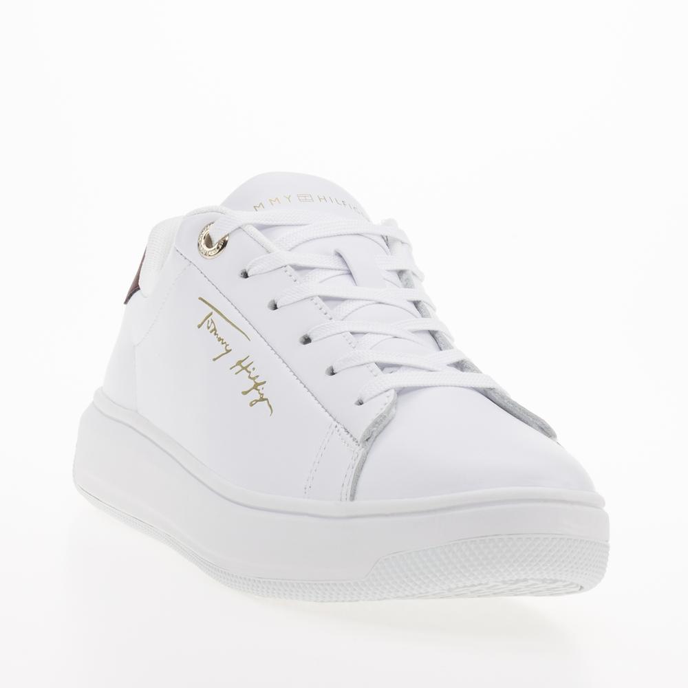 Buty Tommy Hilfiger Signature Leather FW0FW06738-YBR - białe