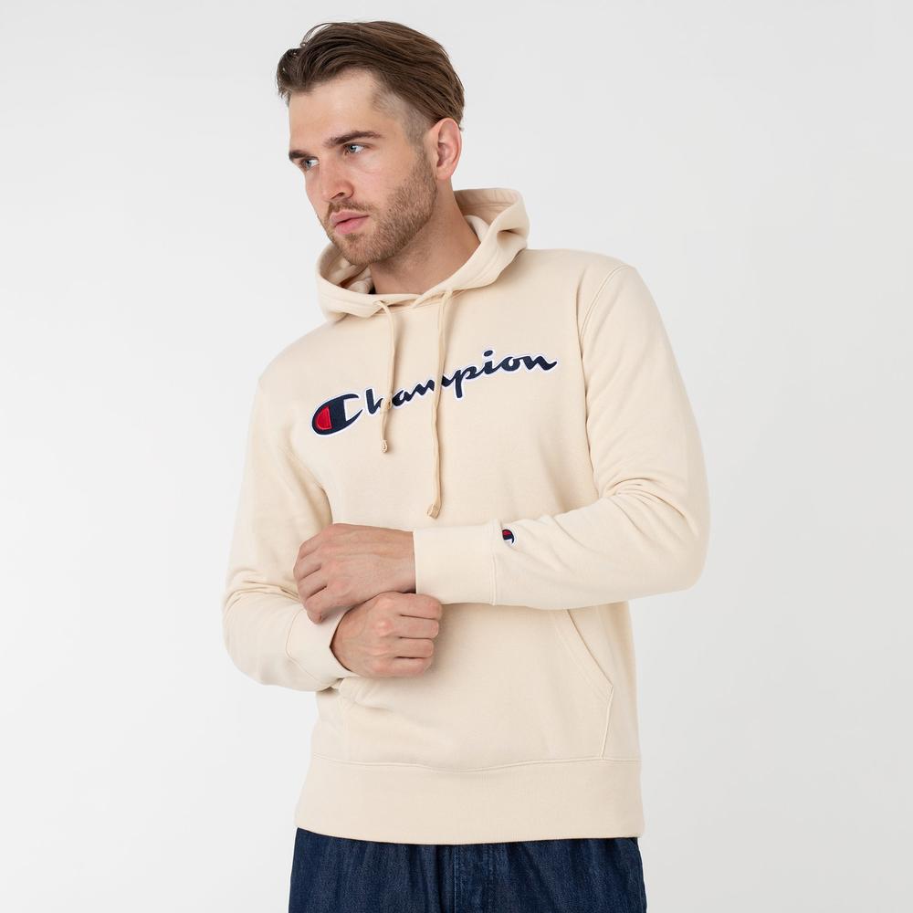Bluza Champion Embroidered Script Logo Hoodie 217060-YS015 - beżowa