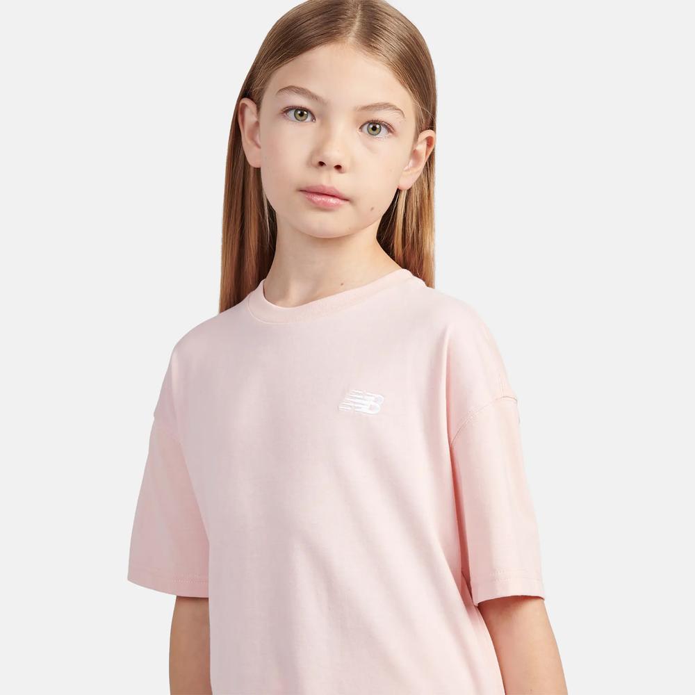 Koszulka dziecięca New Balance LAKG0001PIE - różowa