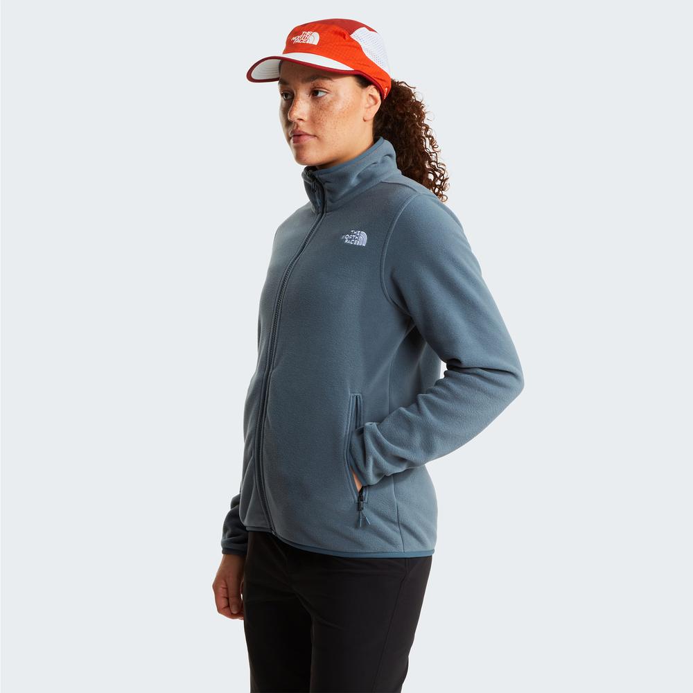 Bluza damska The North Face 100 Glacier Full-Zip Fleece 0A8D2F0U31 - niebieska