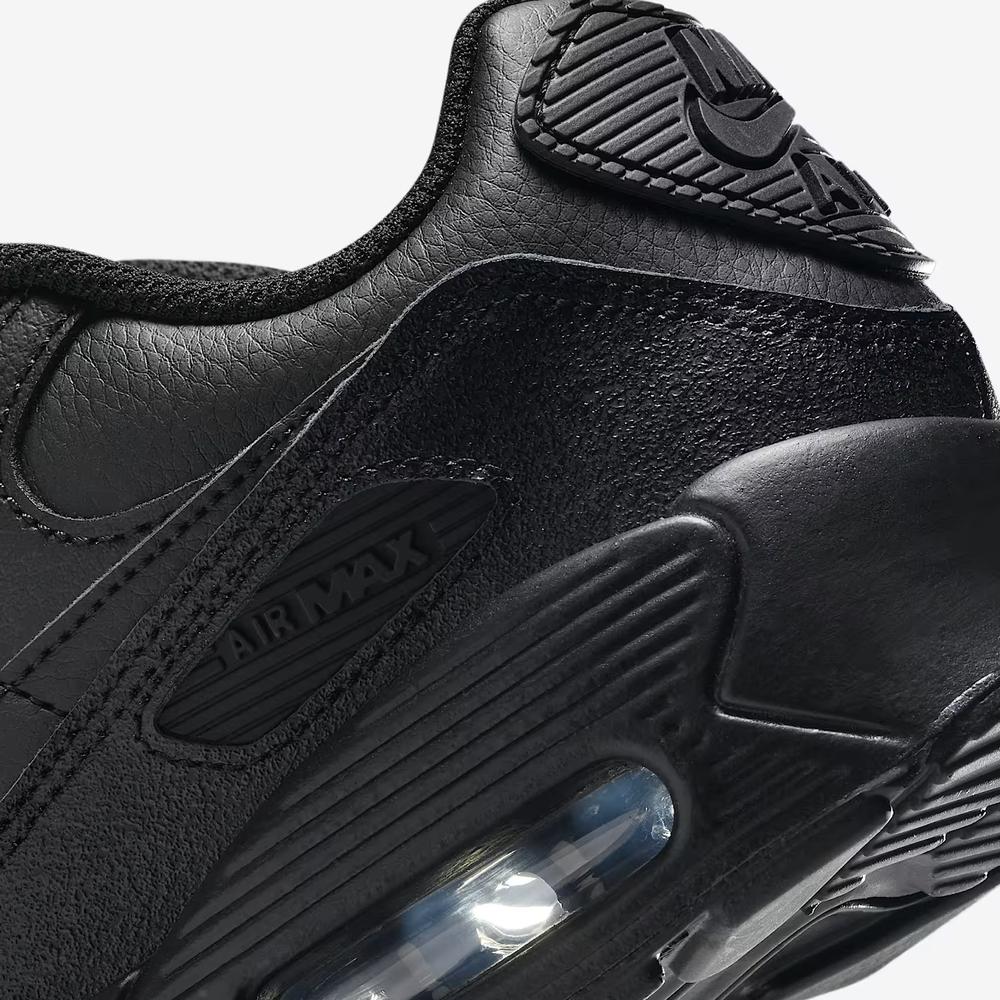 Buty młodzieżowe Nike Air Max 90 Leather CD6864-028 - czarne