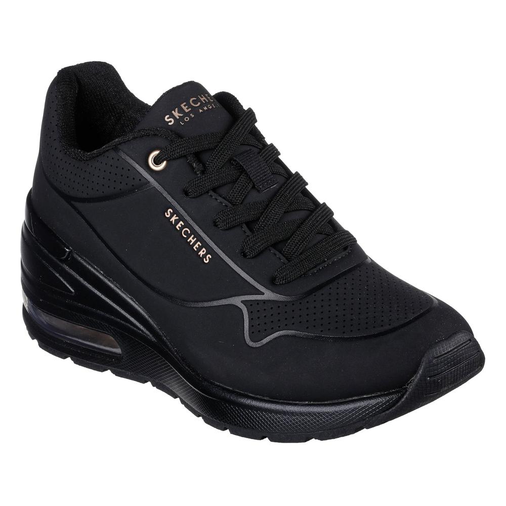 Buty damskie Skechers Million Air Elevated 155401BBK - czarne
