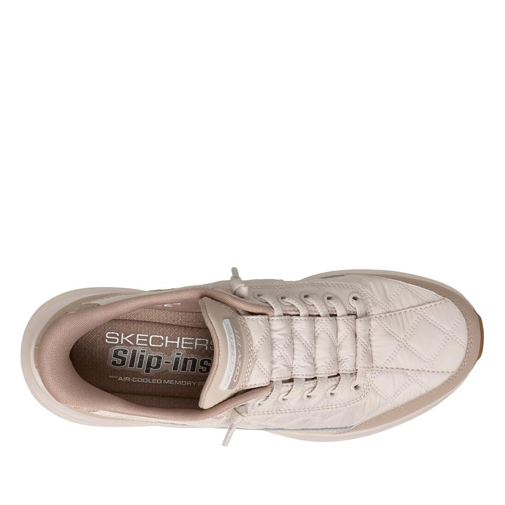Buty damskie Skechers Slip-ins: Contour Foam Cozy Fit 150404NTTP - beżowe