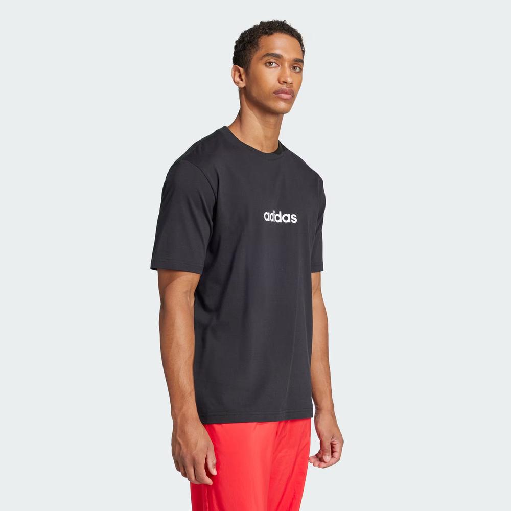 Koszulka męska adidas Sportswear Essentials Linear Single JE8993 - czarna
