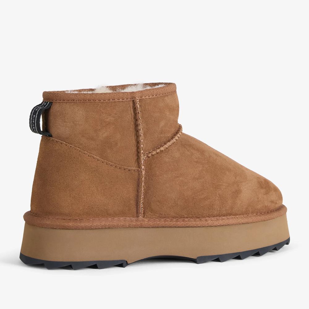 Buty damskie Emu Australia Sharky Micro Flatform W13304CHEB - brązowe