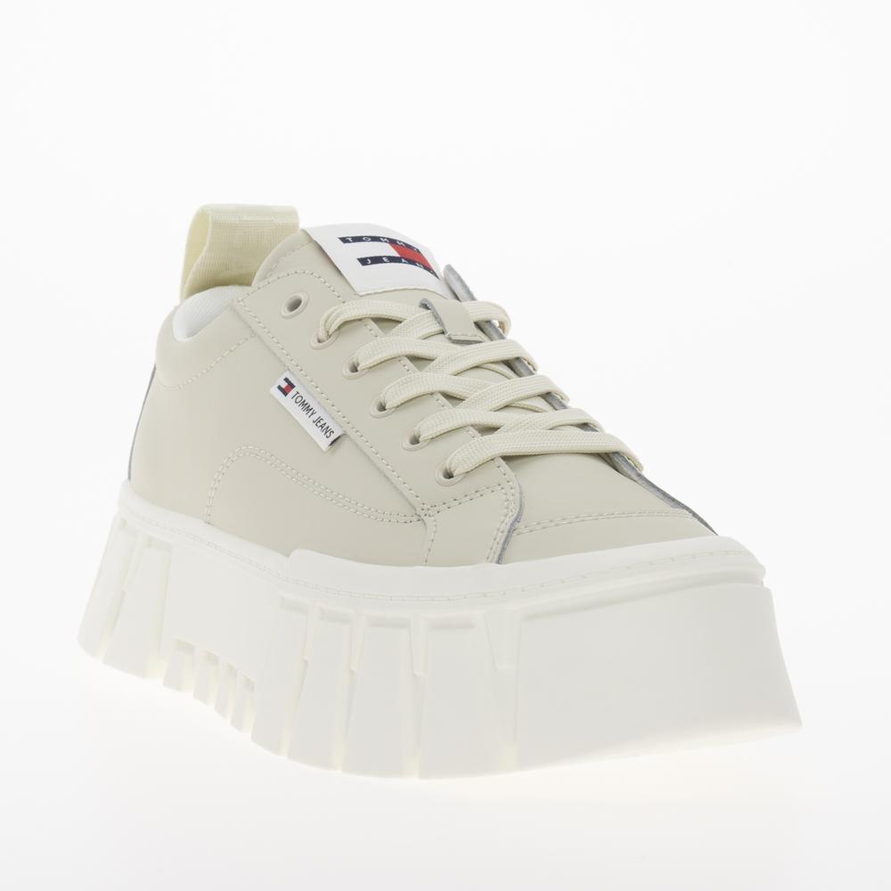 Buty Tommy Jeans Vulc Flatform LC Leather EN0EN02610-ACG - beżowe