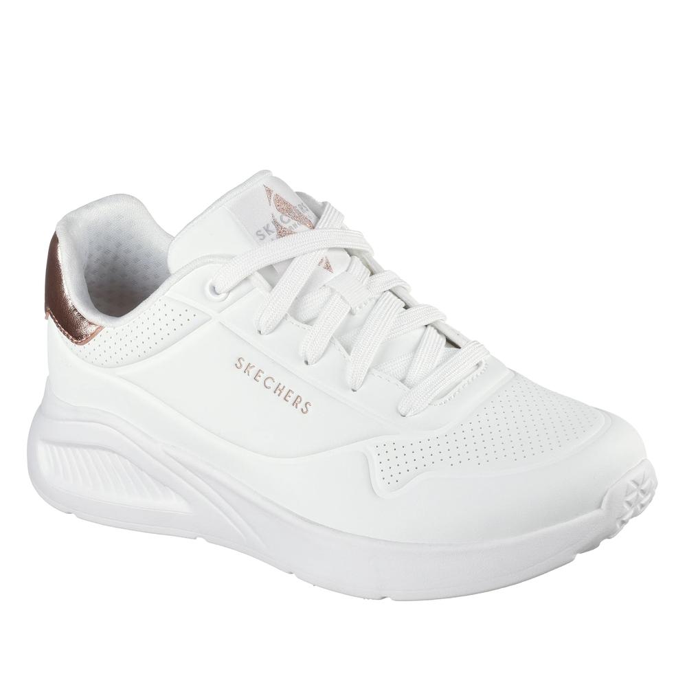 Buty damskie Skechers Uno Lite Shimmer Along 177291WHT - białe
