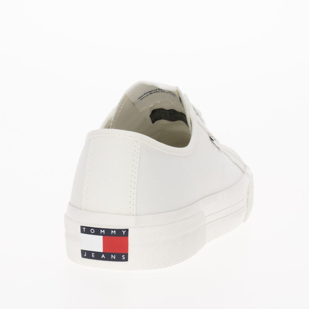 Buty Tommy Hilfiger Lace-Up Canvas EM0EM01365-YBL - białe