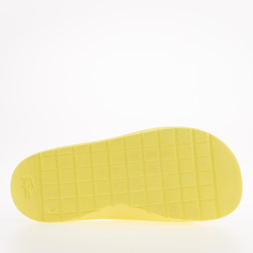 Klapki Lacoste Serve Slide 745CFA0005-AA5 - żółte