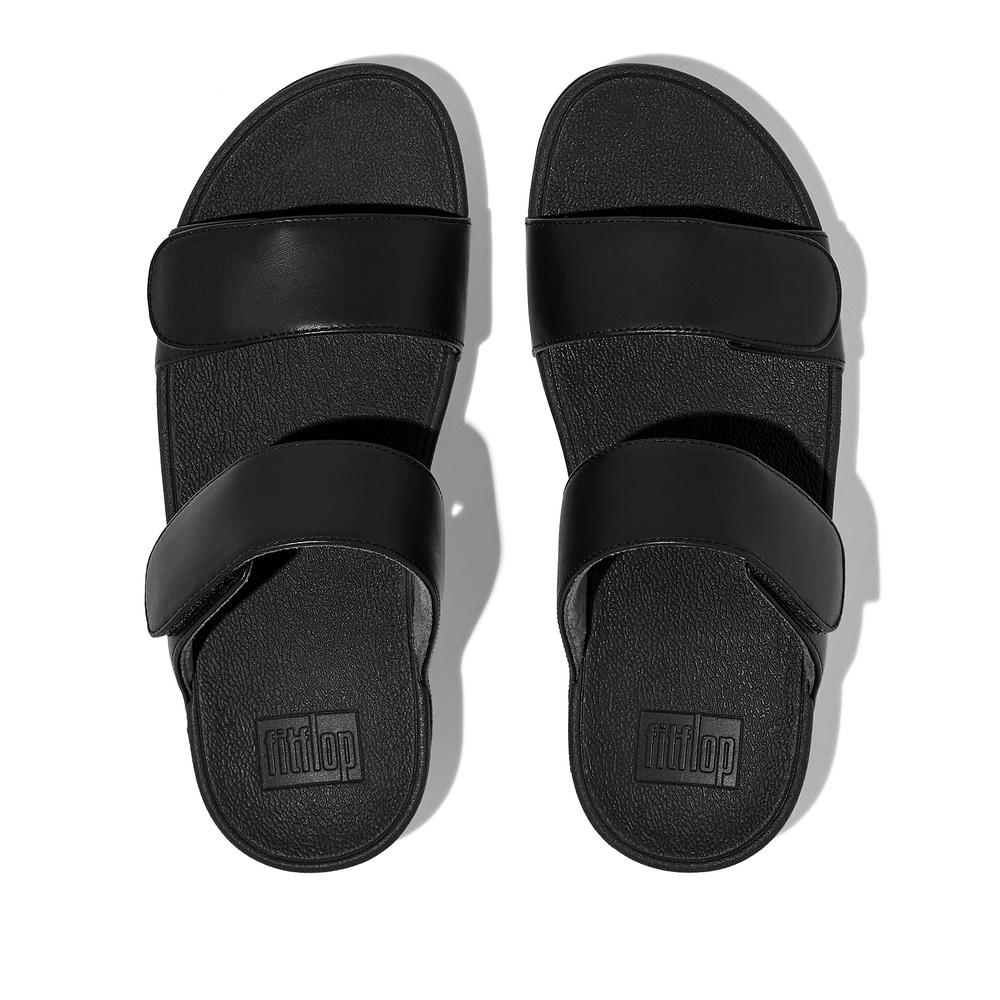 Klapki FitFlop Lulu Adjustable Leather FV6-090 - czarne