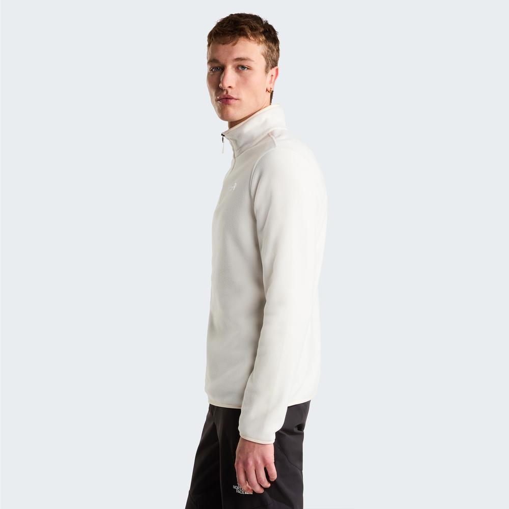 Bluza męska The North Face Glacier 1/4 Zip Fleece 0A8D0QQLI1 - biała