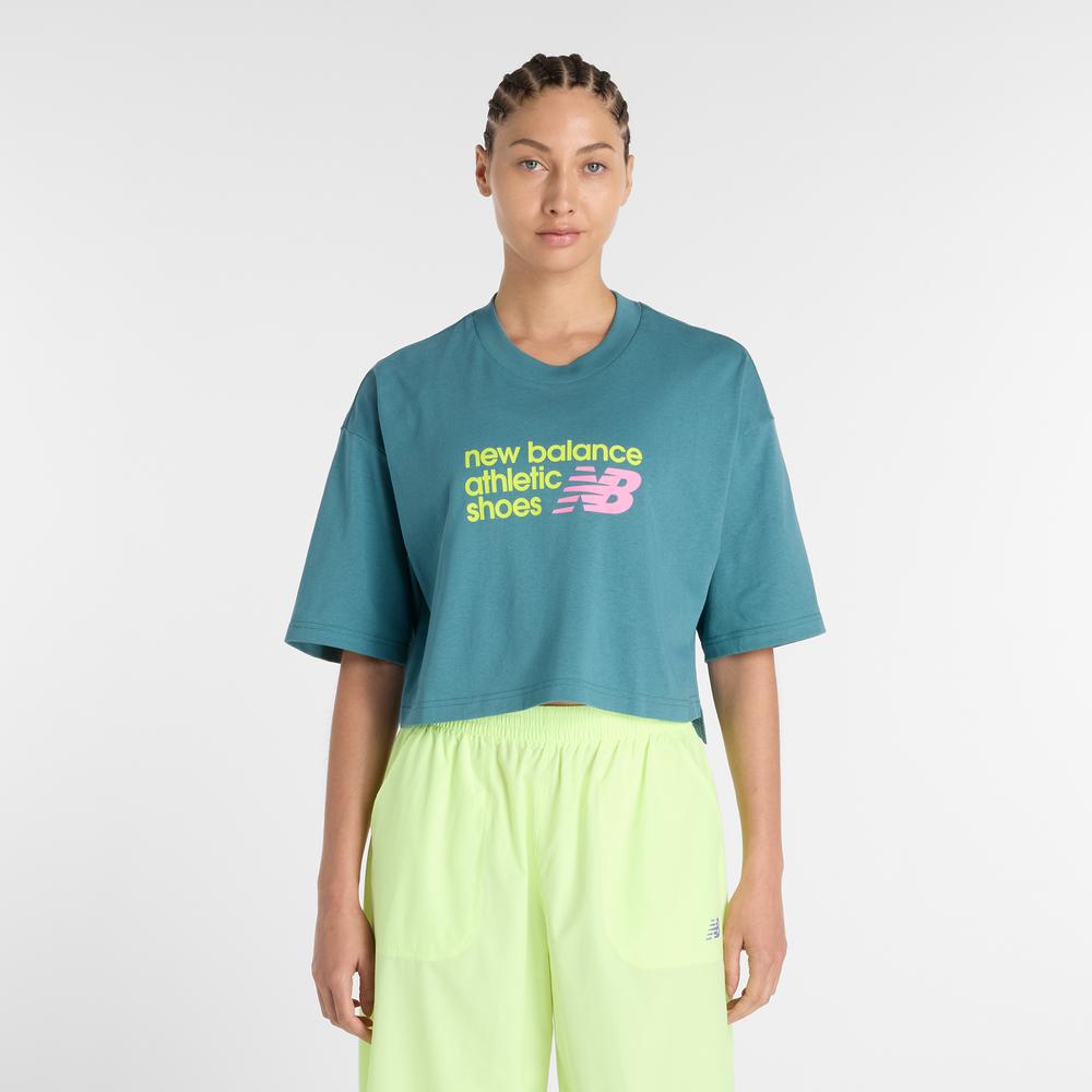 Koszulka damska New Balance WT51908AAZ - niebieska