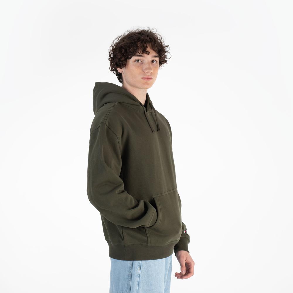Bluza Champion Tonal Logo Fleece Erkek Siyah Hoodie 220274-GS508 - zielona
