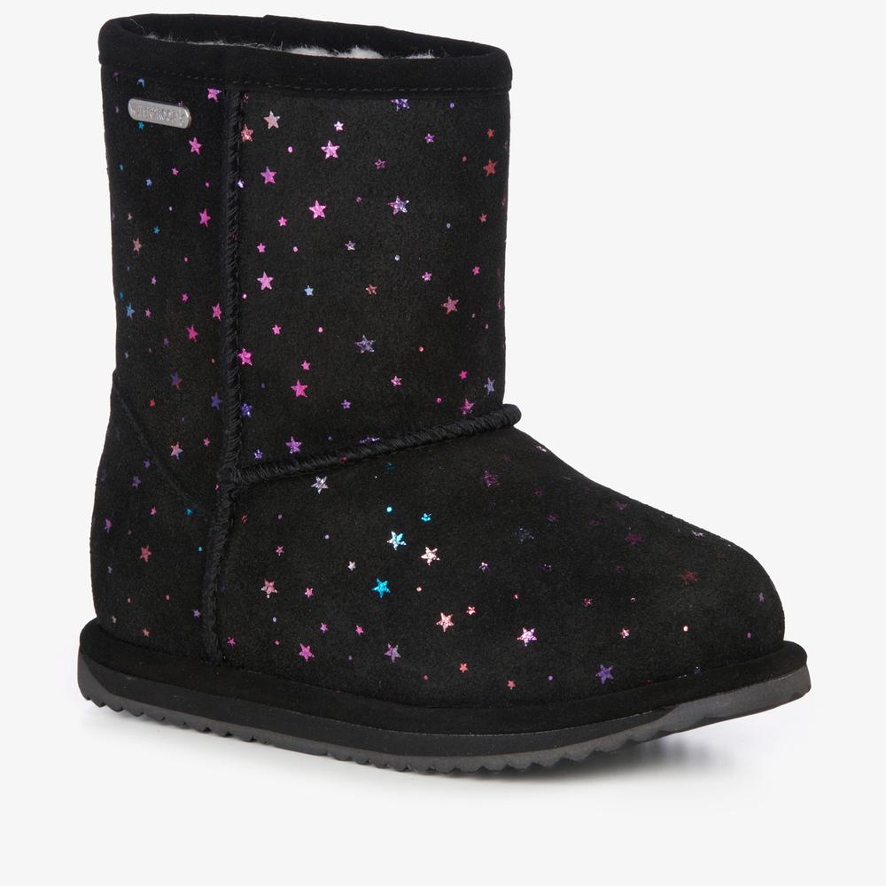 Buty dziecięce Emu Australia Sparkle Brumby K13100BLAK - czarne