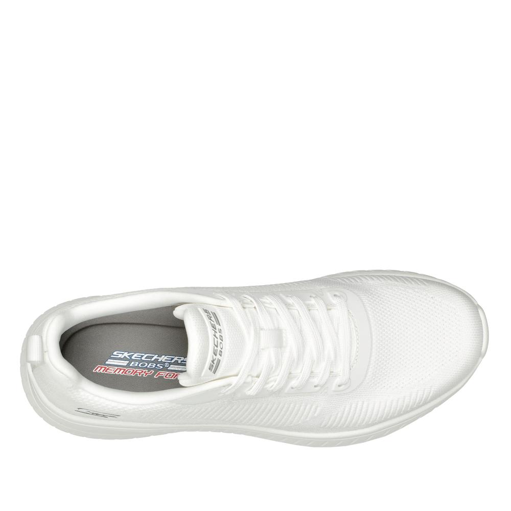 Buty męskie Skechers Bobs Squad Chaos Prism Bold 118000OFWT - białe
