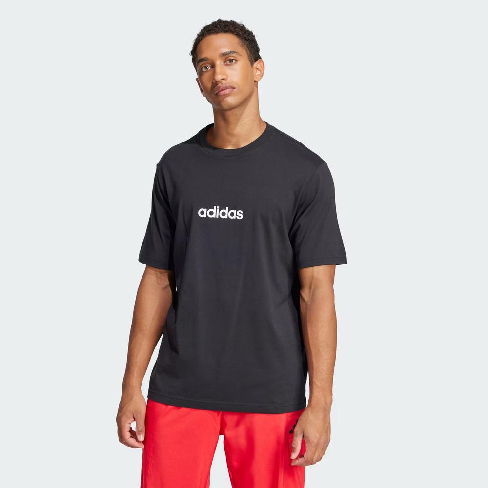 Koszulka męska adidas Sportswear Essentials Linear Single JE8993 - czarna