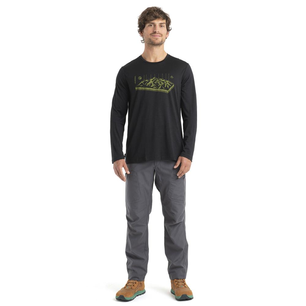 Koszulka Icebreaker Alps 3D Merino 150 Tech Lite II 0A56R50011 - czarna