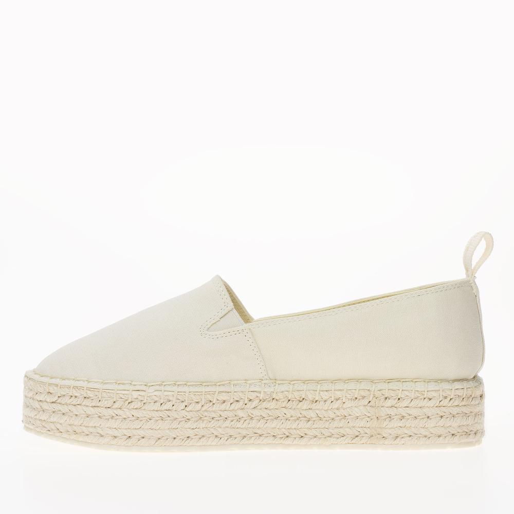 Buty Calvin Klein Platform Espadrille ML BTW YW0YW01378-0F9 - białe