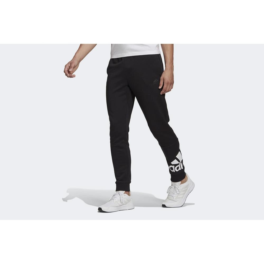 Spodnie dresowe adidas Essentials French Terry Tapered Cuff Logo GK8968 - czarne