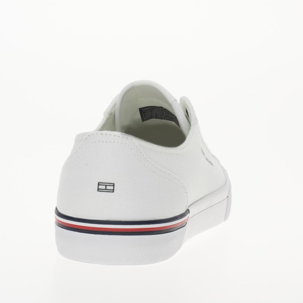 Buty Tommy Hilfiger Corporate Vulc Canvas FM0FM04954-YBS - białe