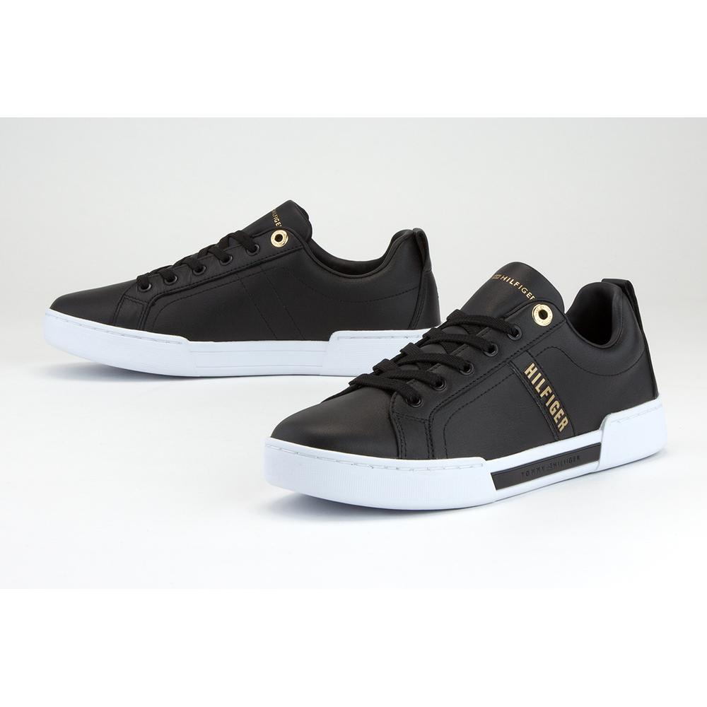 TOMMY HILFIGER GOLD-TONE DETAILING TRAINERS > FW0FW05217-BDS