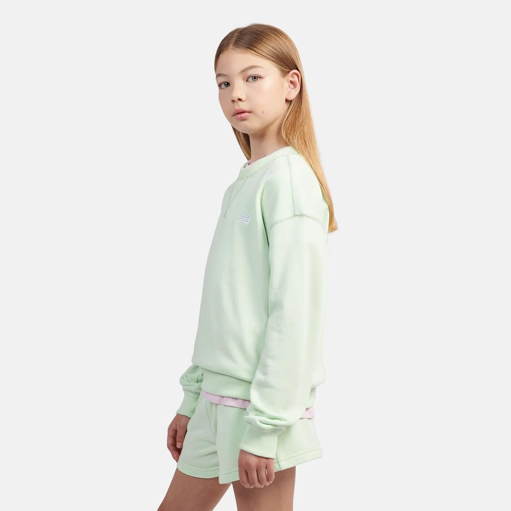 Bluza dziecięca New Balance LAKG0055MEW - miętowa