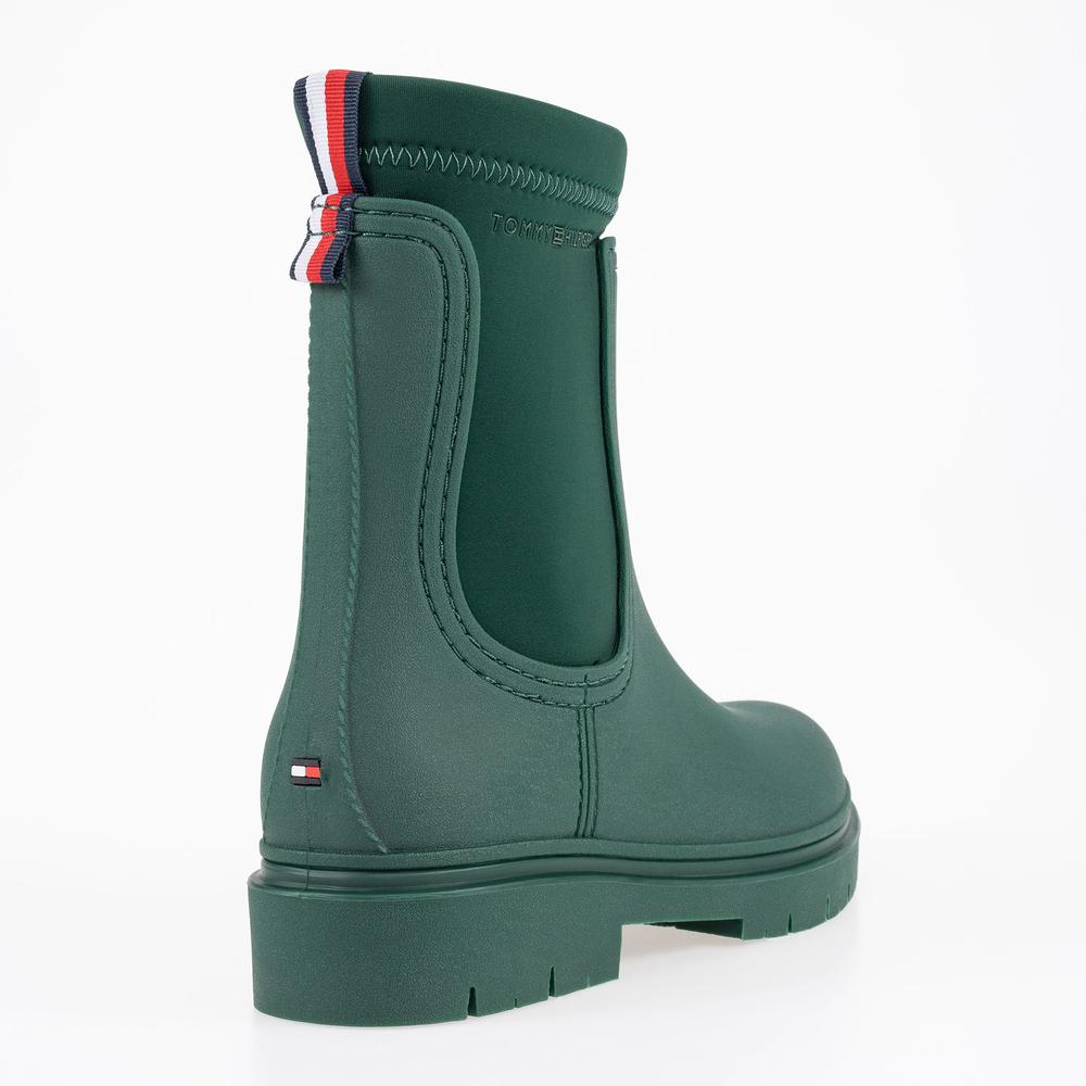Buty Tommy Hilfiger Rain Boot Ankle FW0FW06775-MBP - zielone