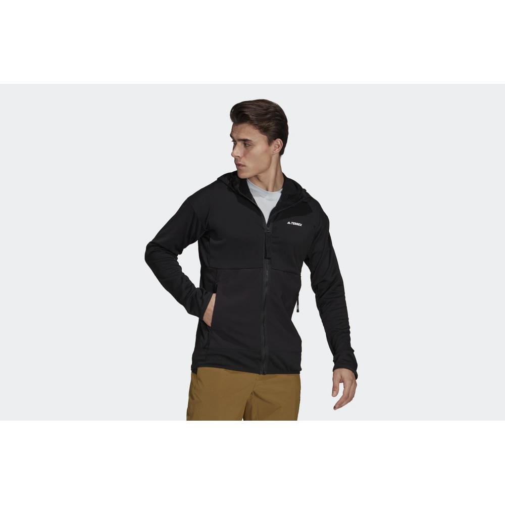 adidas Terrex Tech Fleece Lite Hooded Hiking Jacket > GI7313