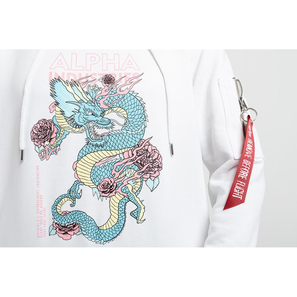 Bluza Alpha Industries Heritage Dragon Hoody 10604209 - biała