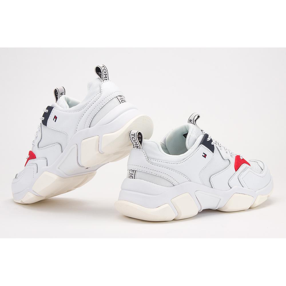 TOMMY HILFIGER CHUNKY LEATHER SNEAKER > FW0FW04065-100