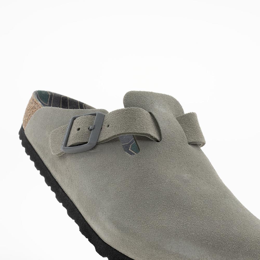 Klapki męskie Birkenstock Boston BS 1030622 - szare