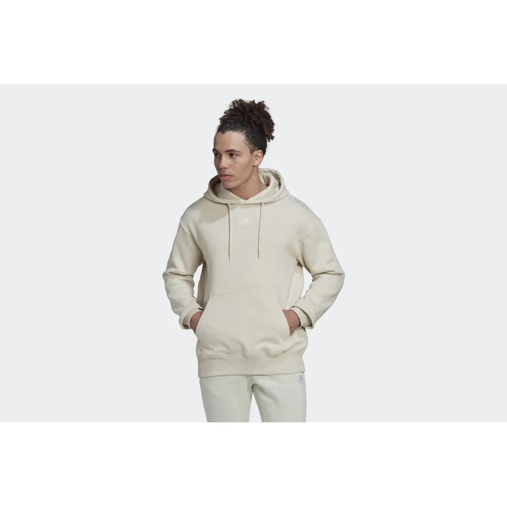 Bluza adidas Essentials Feelvivid Cotton Fleece Drop Shoulder Hoodie HK2825 - beżowa