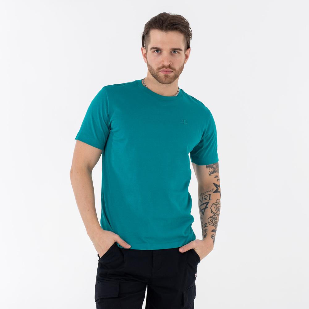 Koszulka Champion Embroidered Comfort Fit Cotton 218496-BS165 - niebieska