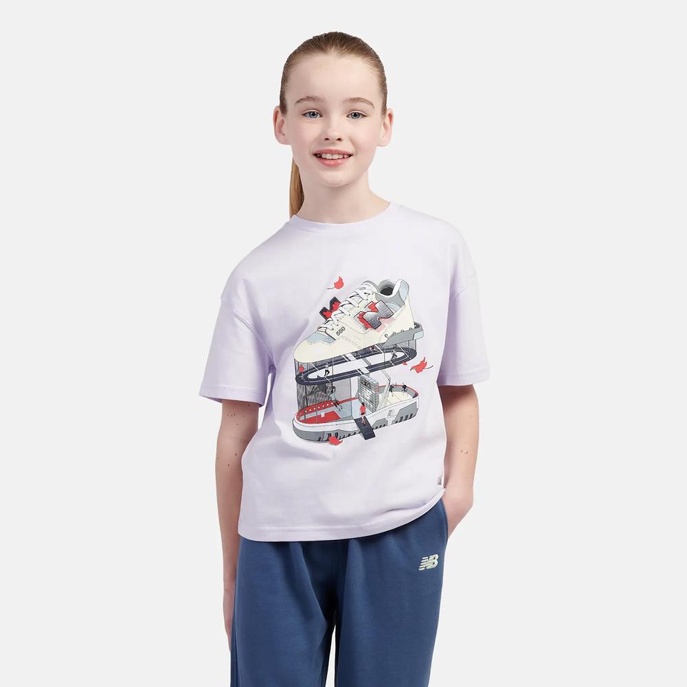 Koszulka dziecięca New Balance LAKG0117RIG - fioletowa