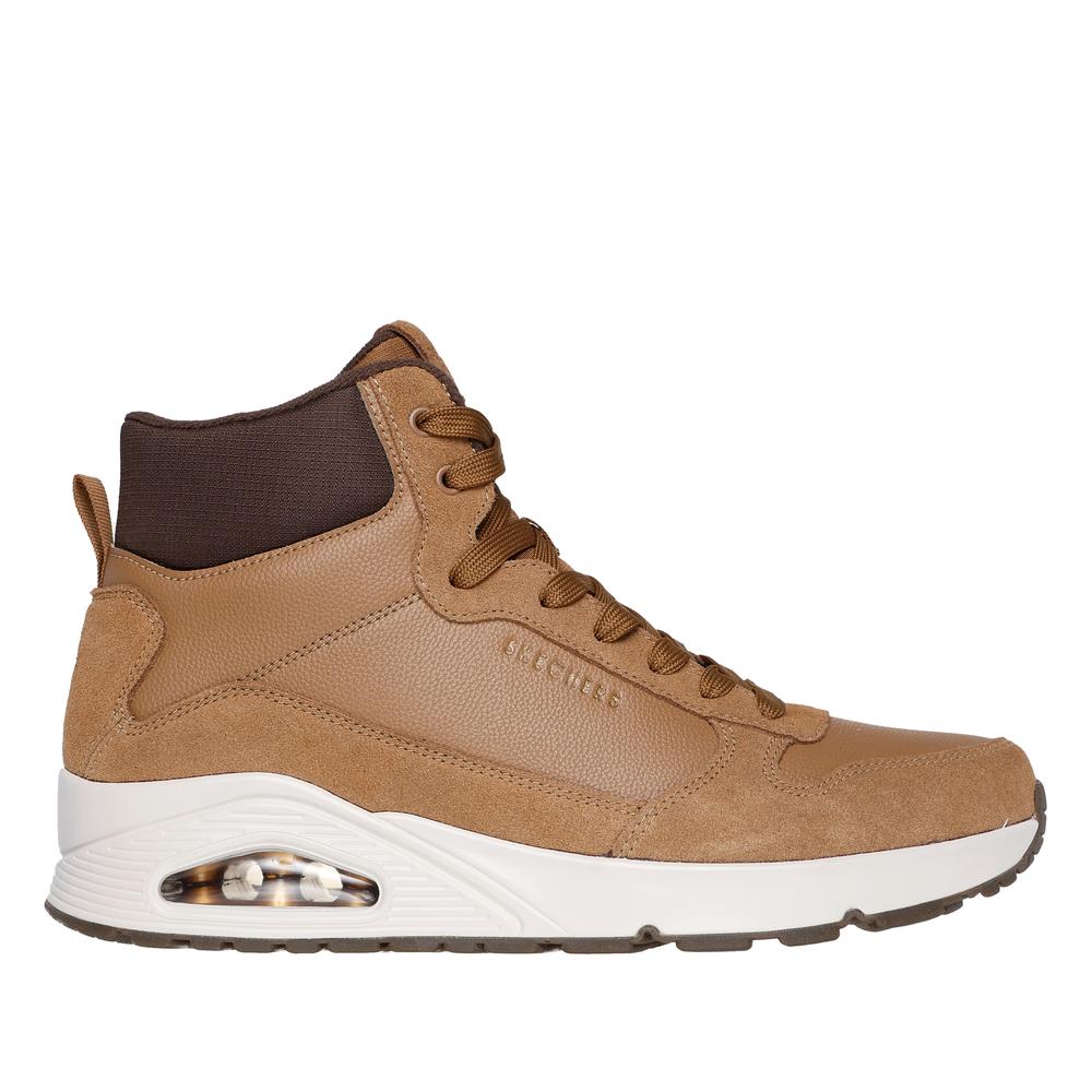 Buty męskie Skechers Uno Stand High 155196WSL - brązowe
