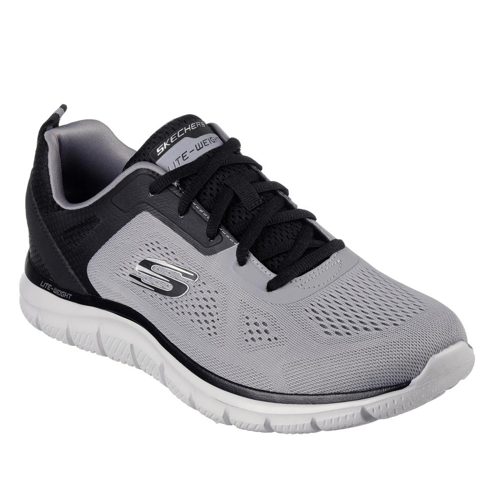 Buty męskie Skechers Track-Broader 232698GYBK - szare