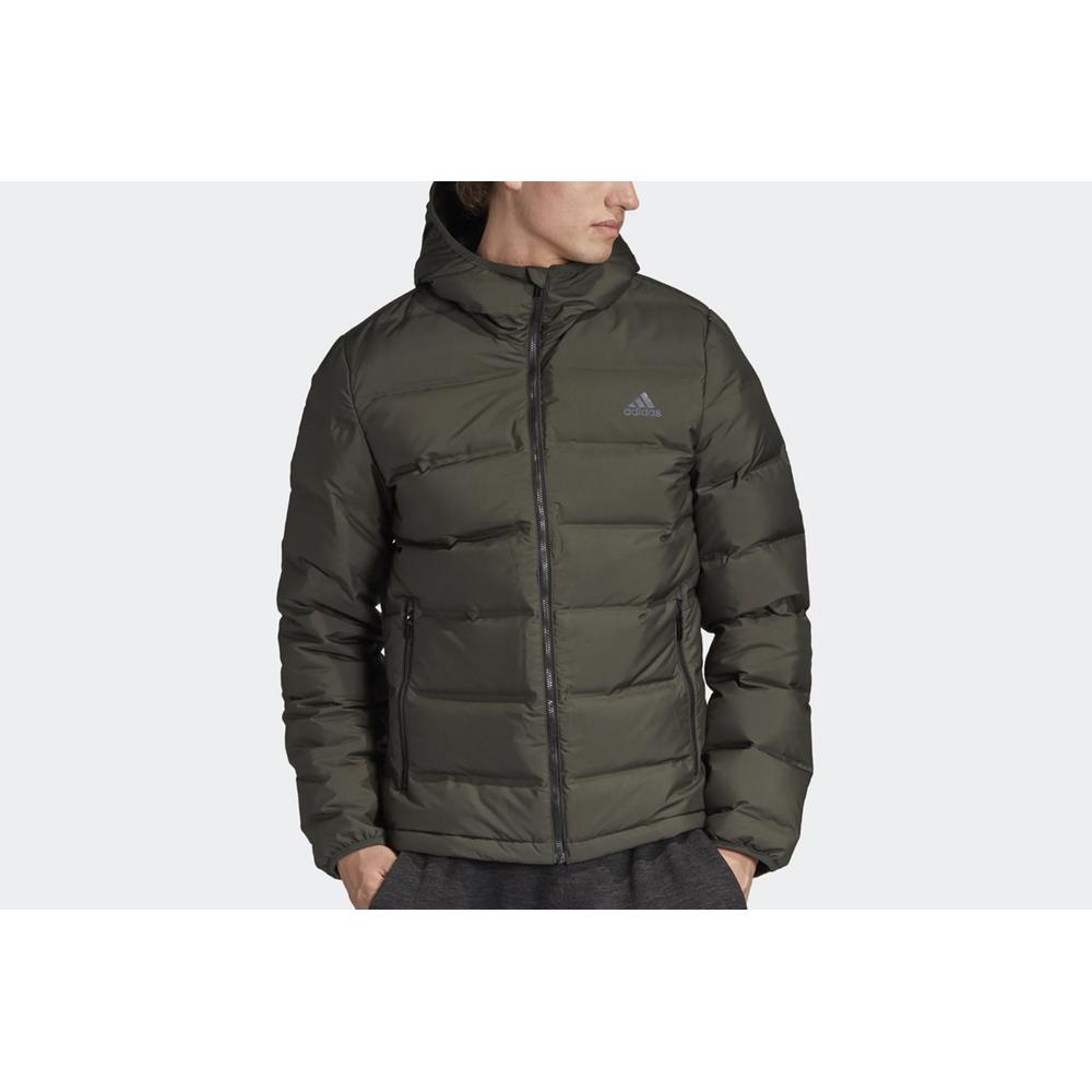 ADIDAS HELIONIC HOODED DOWN JACKET > DZ1427