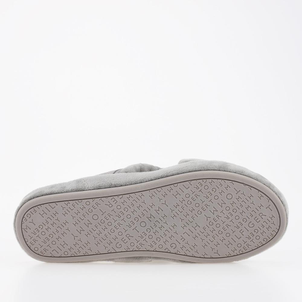 Kapcie Tommy Hilfiger Comfy Home Slippers With Straps FW0FW06587-PKG - szare