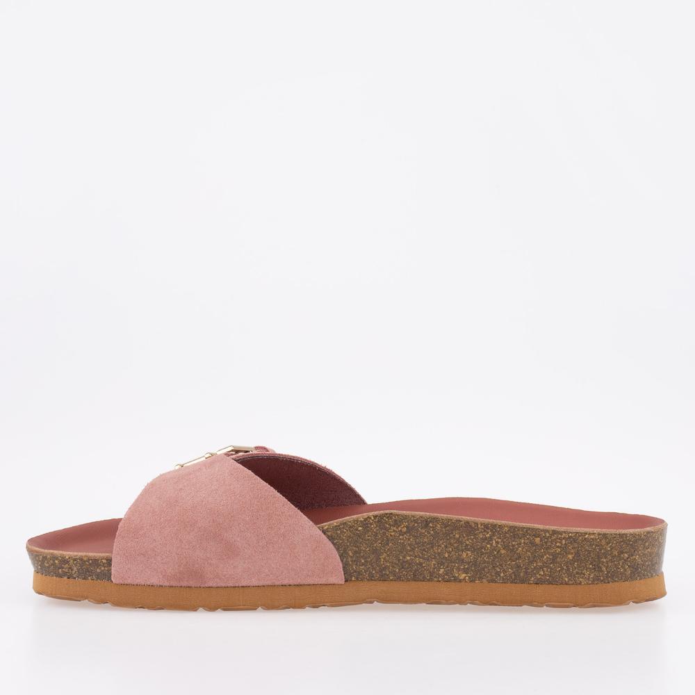 Klapki Tommy Hilfiger Monogram Flat Mule FW0FW07071-GSI - różowe