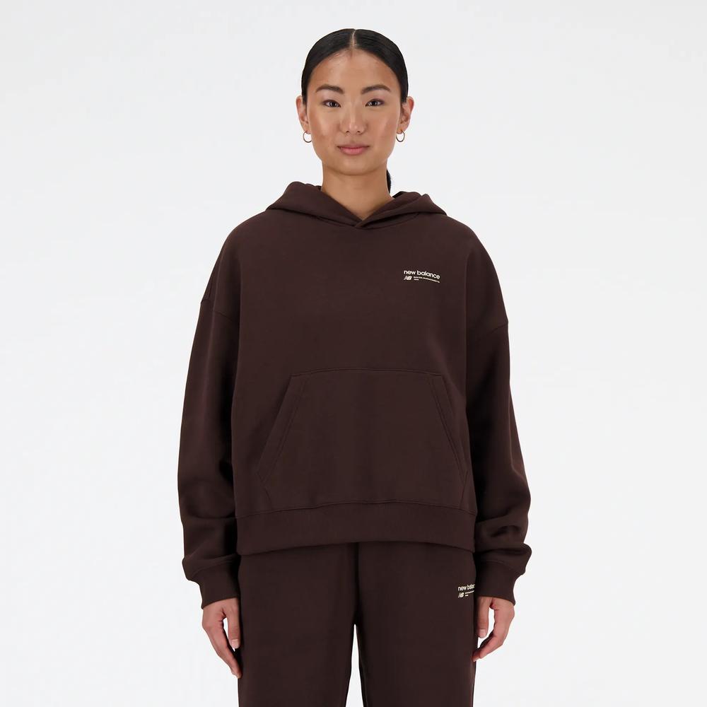 Bluza New Balance WT33531KCF - brązowa