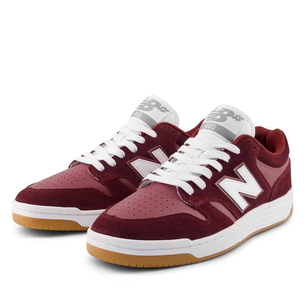 Buty męskie New Balance Numeric NM480BEE - bordowe