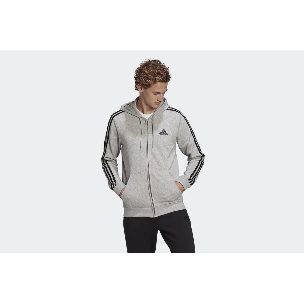 adidas Essentials French Terry 3-Stripes Full Zip Hoodie > GK9034