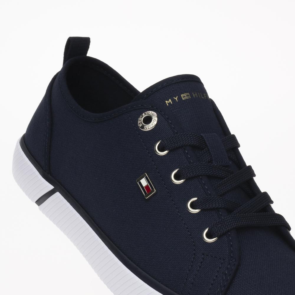 Buty Tommy Hilfiger Vulc Canvas FW0FW08063-DW6 - granatowe