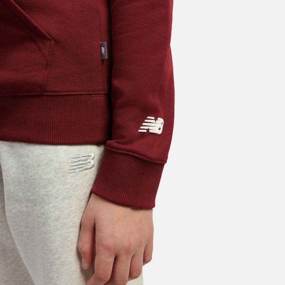 Bluza dziecięca New Balance LAKB0347MHB - bordowa